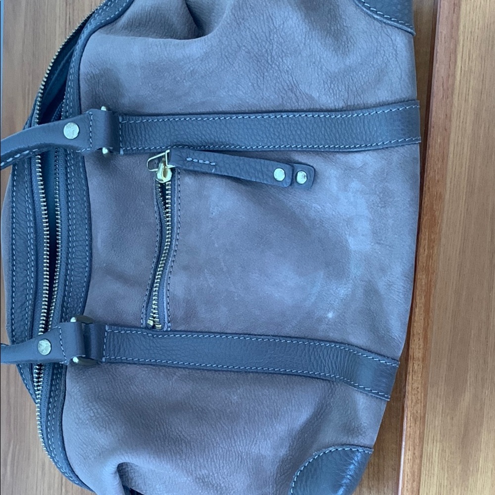 Womens Brown Suede Leather Bag